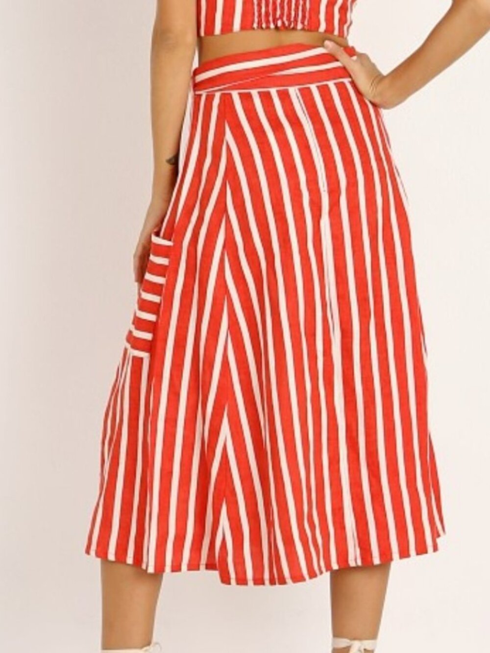 NWT Faithful the Brand Gonzales Linen Striped Skirt, Sz- 8 - Picture 4 of 10